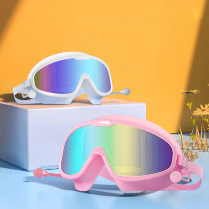 Swim Goggles for Kids Men Women, No Leaking 180° Swim Glasses, Easy to Wear, Wide View, Anti-Fog, UV Protection
