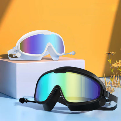 Swim Goggles for Kids Men Women, No Leaking 180° Swim Glasses, Easy to Wear, Wide View, Anti-Fog, UV Protection