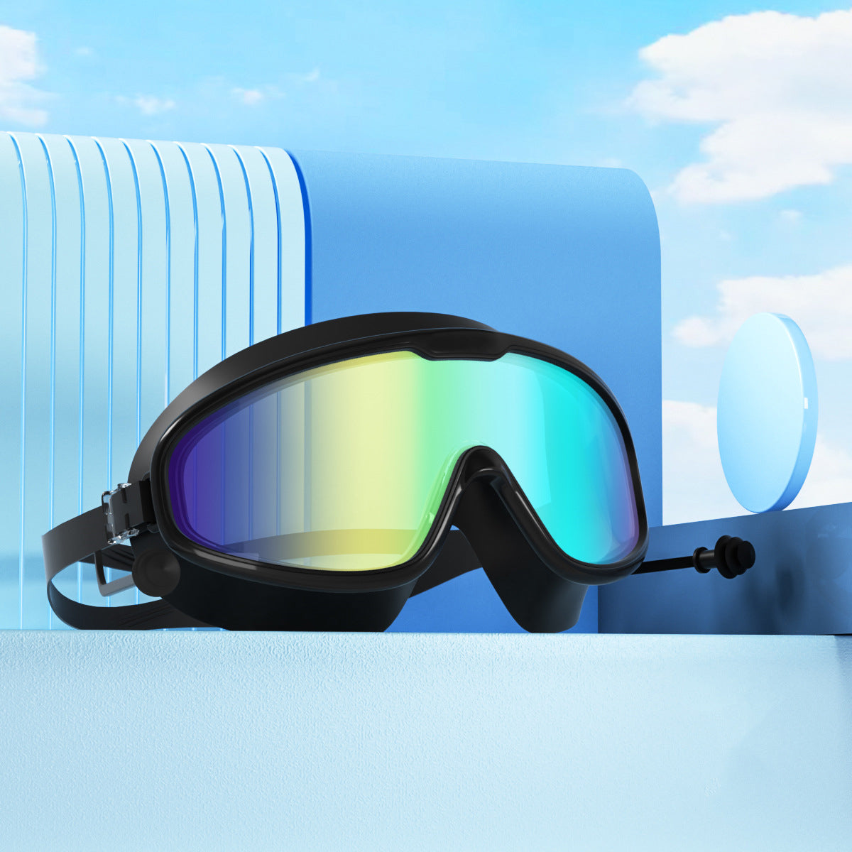 Swim Goggles for Kids Men Women, No Leaking 180° Swim Glasses, Easy to Wear, Wide View, Anti-Fog, UV Protection