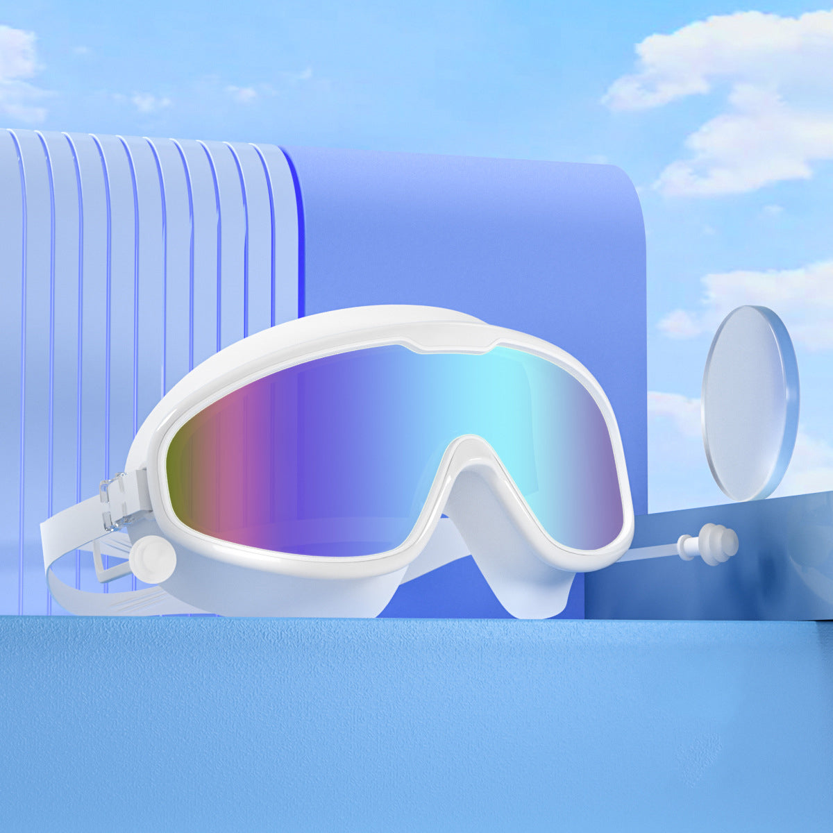Swim Goggles for Kids Men Women, No Leaking 180° Swim Glasses, Easy to Wear, Wide View, Anti-Fog, UV Protection