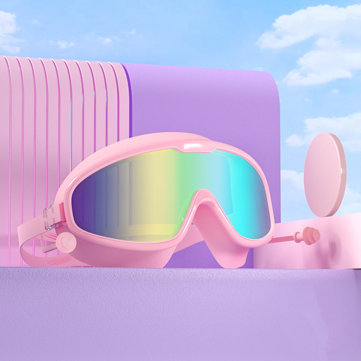 Swim Goggles for Kids Men Women, No Leaking 180° Swim Glasses, Easy to Wear, Wide View, Anti-Fog, UV Protection