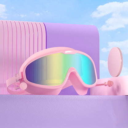 Swim Goggles for Kids Men Women, No Leaking 180° Swim Glasses, Easy to Wear, Wide View, Anti-Fog, UV Protection