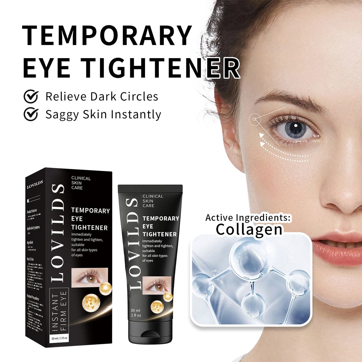 Final 3 Hours: 70%OFF🔥 Instant Eye Tightener Easy-Wear Formula With Brush Free!