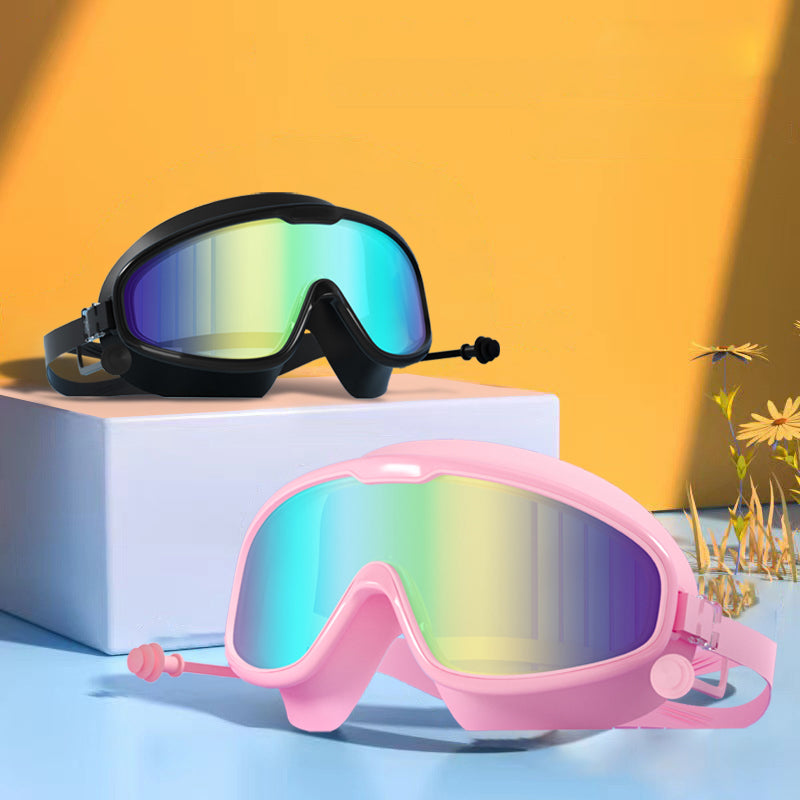 Swim Goggles for Kids Men Women, No Leaking 180° Swim Glasses, Easy to Wear, Wide View, Anti-Fog, UV Protection